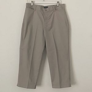 Vintage Khaki High-Waisted Capris
